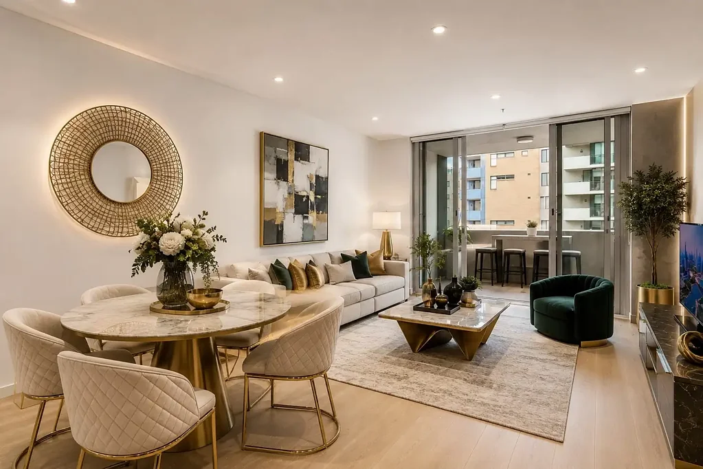 Mascot 2 Bedroom Contemporary Corner Apartment with Expansive Wrap-Around Balcony & City Views