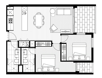 205/9 Village Avenue, Brunswick East, North Melbourne, 2 Schlafzimmer, 2 Badezimmer, Apartment