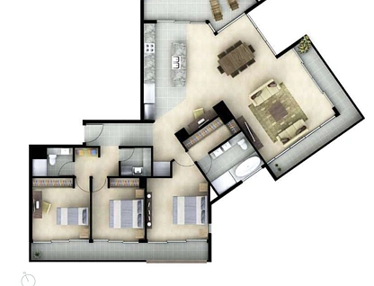 1401/1 Sunset Avenue, Paradise Point, Gold Coast, 3 Schlafzimmer, 2 Badezimmer, Apartment