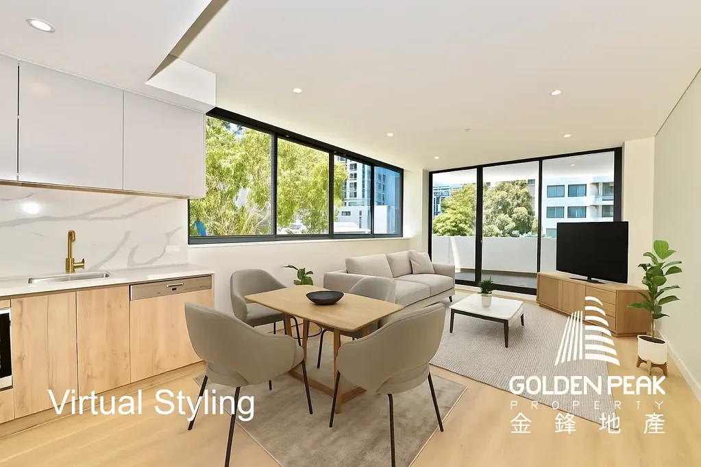 North-facing 1 bedroom plus study apartment in "Meridian"