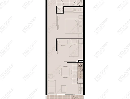 1512/25 Therry Street, Melbourne, Melbourne CBD, 2 રૂમ, 1 બાથરૂમ, Apartment