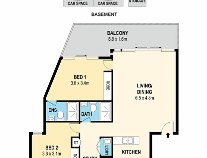302/10 Hilly Street, Mortlake, Inner West, 2 غرف, 2 حمامات, Apartment