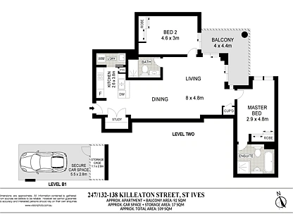 247/132-138 Killeaton Street, St Ives, Upper North Shore, 2 कमरे, 2 बाथरूम, Apartment