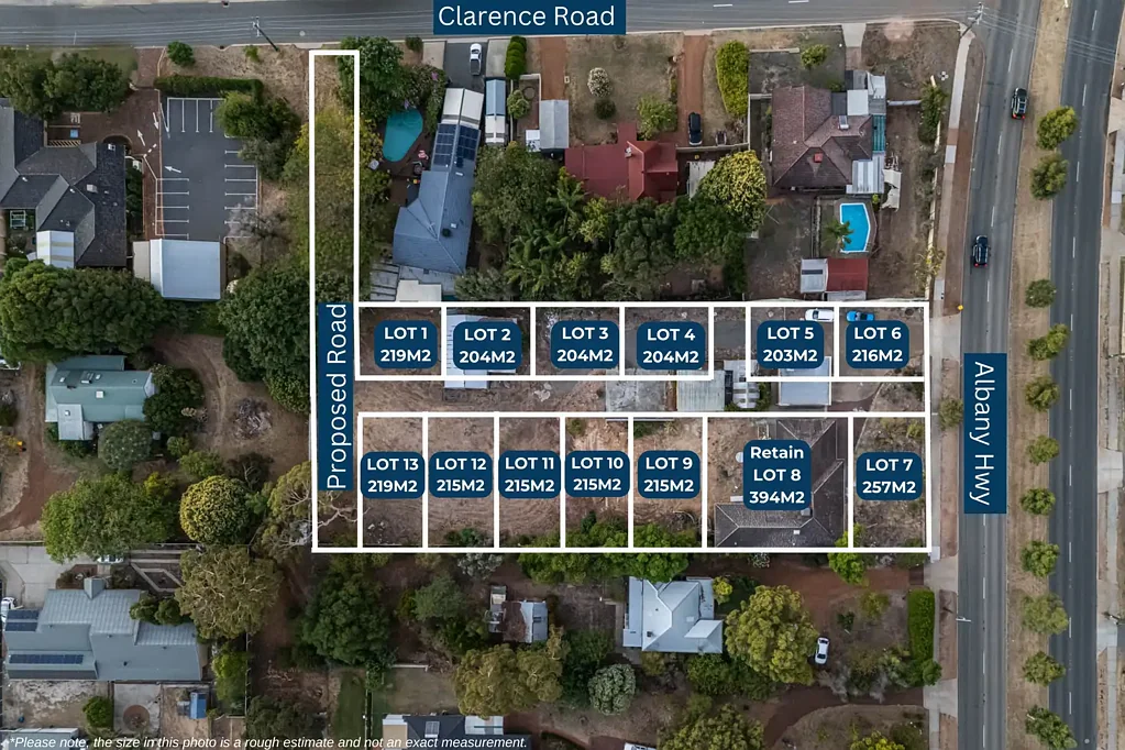 Armadale 4ห้องนอน WAPC & DA Approved 13 Lot Subdivision with Existing Home Retained