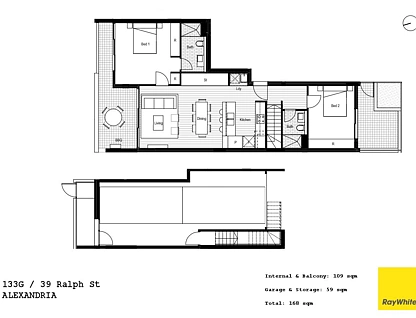 133G/39 Ralph Street, Alexandria, Sydney CBD, 2 ห้องนอน, 2 ห้องน้ำ, Apartment