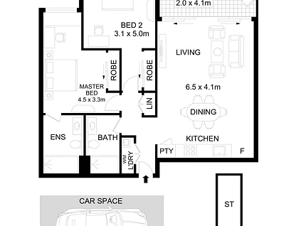 123/807 New Canterbury Road, Dulwich Hill, Inner West, 2 कमरे, 2 बाथरूम, Apartment