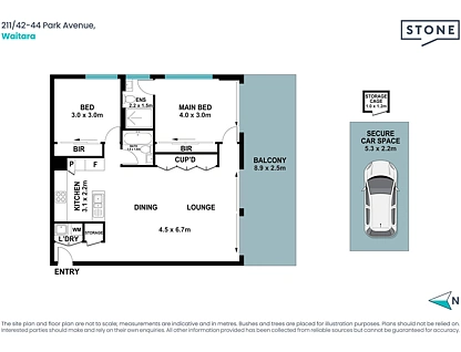 211/42-44 Park Avenue, Waitara, Upper North Shore, 2 Schlafzimmer, 2 Badezimmer, Apartment