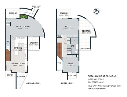 128/4 Florence Street, Teneriffe, Brisbane - Inner City Region, 2房, 1浴, Apartment