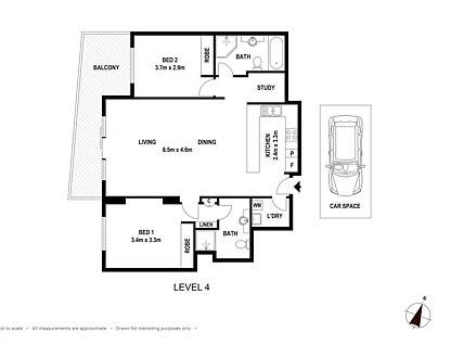405/2-10 Orara Street, Waitara, NSW 2077, 2 ਕਮਰੇ, 2 ਬਾਥਰੂਮ, Apartment