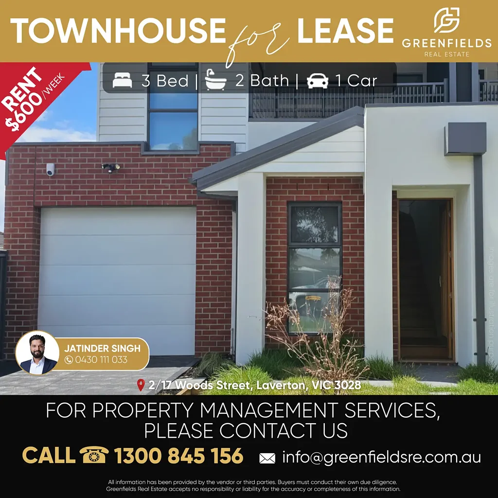 Modern Townhouse for Rent – Comfort and Convenience