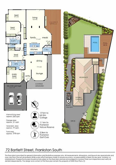 फ्लोर प्लान - 72 Bartlett Street, Frankston South, VIC 3199