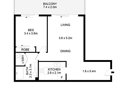 32/20 Eve Street, Erskineville, Inner West, 1房, 1浴, Apartment
