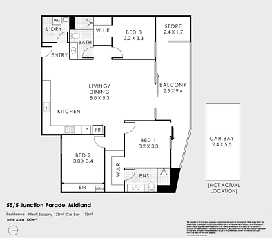 55/5 Junction Parade, Midland, WA 6056, 3 Schlafzimmer, 2 Badezimmer, Apartment