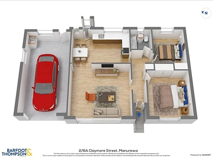 2/6A Claymore Street, Manurewa, Manukau City, 2 ਕਮਰੇ, 1 ਬਾਥਰੂਮ, House