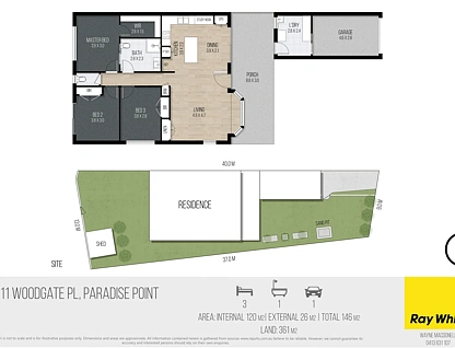2/11 Woodgate Place, Paradise Point, Gold Coast, 3房, 1浴, Apartment