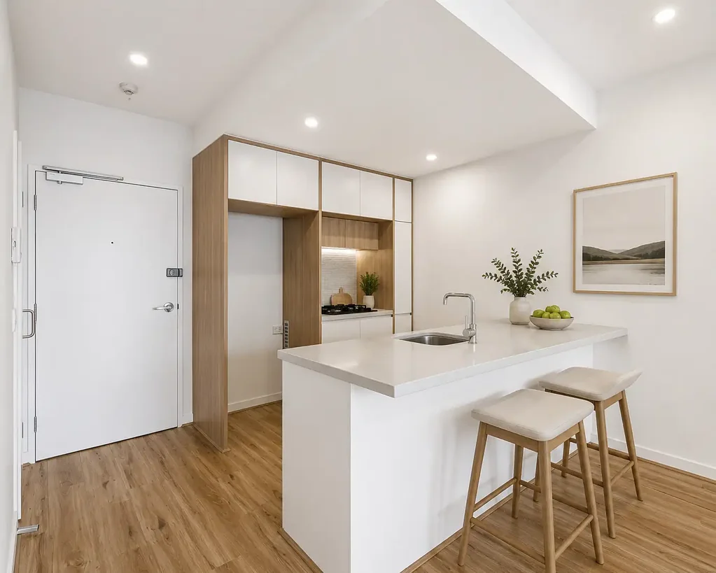 Penrith 1 Slaapkamer Modern Apartment Living Outdoor Space