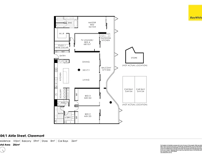 604/1 Airlie Street, Claremont, North West Perth, 3 ห้องนอน, 2 ห้องน้ำ, Apartment