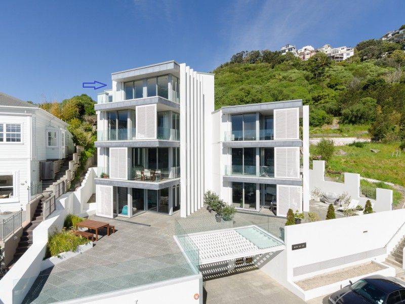 4a/22 Telford Terrace, Oriental Bay, Wellington, 3房, 2浴