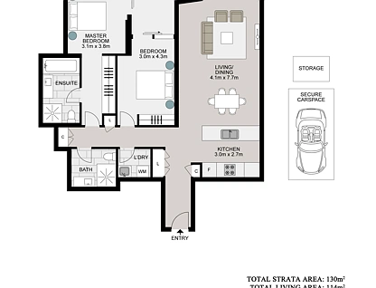 2407/7 Railway Street, Chatswood, Lower North Shore, 2房, 2浴, Apartment