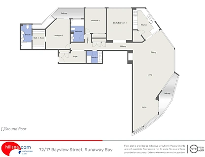 72/17 Bayview Street, Runaway Bay, Gold Coast, 3房, 2浴, Apartment