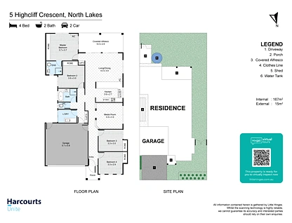 5 Highcliff Crescent, North Lakes, Moreton Bay Region, 4 कमरे, 2 बाथरूम, House