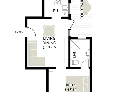 2/2 Tusculum Street, Potts Point, Sydney CBD, 1 chambres, 1 salles de bain, Apartment