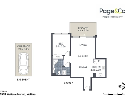 509/11-19 Waitara Avenue, Waitara, Upper North Shore, 1 Bedrooms, 1 Bathrooms, Apartment