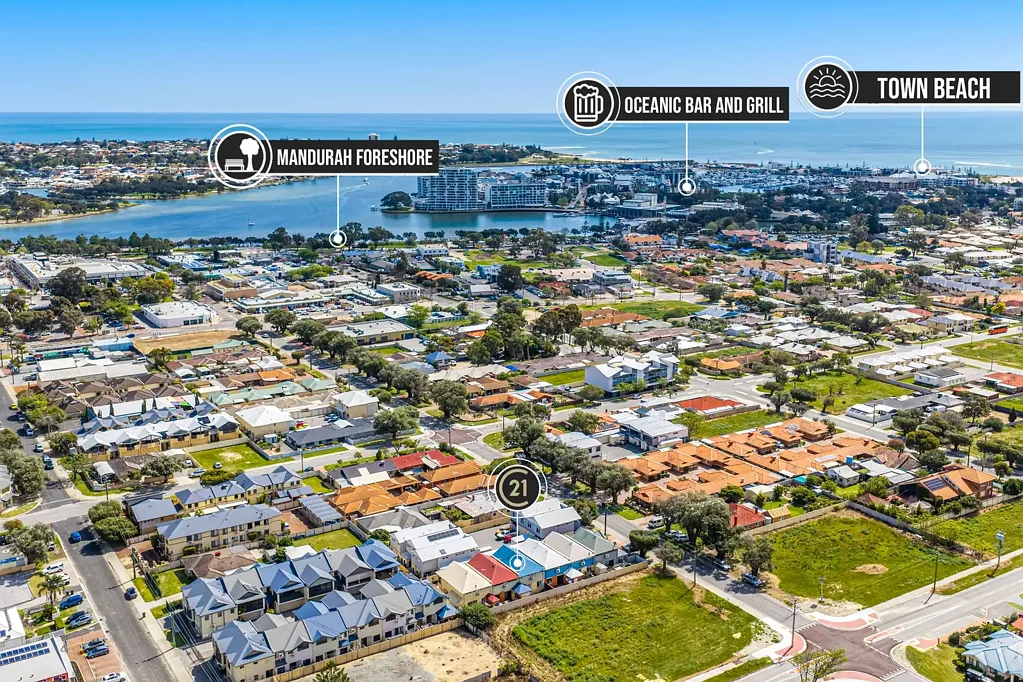 Mandurah 3Phòng ngủ Stylish Townhouse Living in the Heart of Mandurah