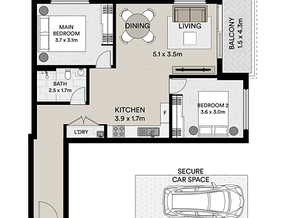 201/226 Gertrude Street, North Gosford, Central Coast, 2 chambres, 1 salles de bain, Apartment