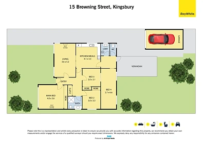 15 Browning Street, Kingsbury, VIC 3083, 4房, 1浴, House