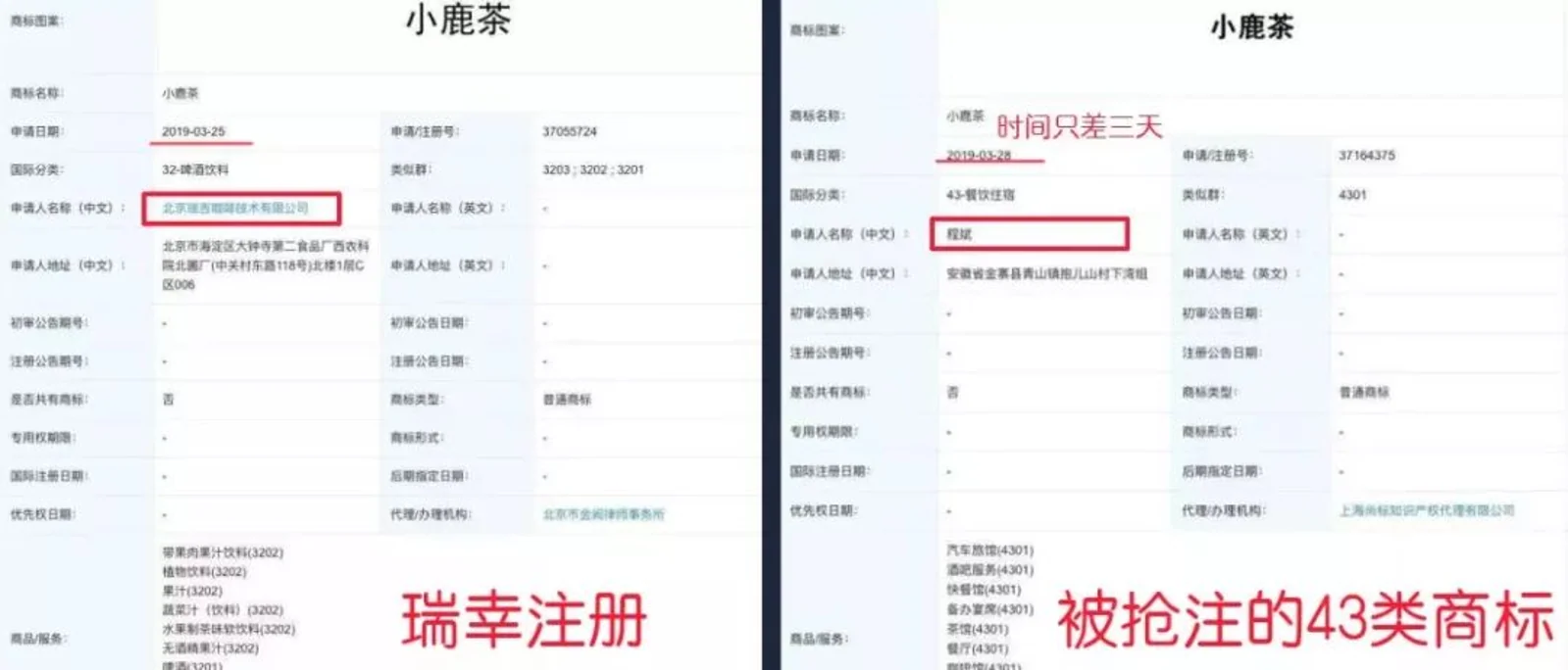 瑞幸“小鹿茶”独立，商标被抢注的它能否逃脱行业魔咒？