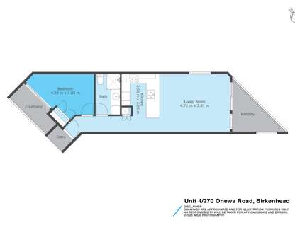 4/270 Onewa Road, Birkenhead, North Shore City, Auckland, 1 Bedrooms, 1 Bathrooms, Apartment