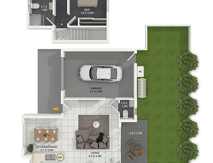 2/10-12 Wright Street, Merrylands, Parramatta (Northwest suburbs), 2 ਕਮਰੇ, 2 ਬਾਥਰੂਮ, Townhouse