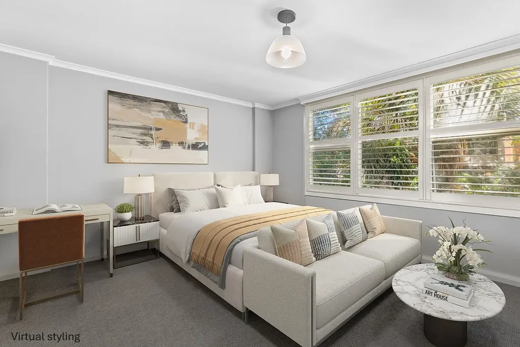 Potts Point Bright North Facing Studio Apartment with Leafy Pool Outlook