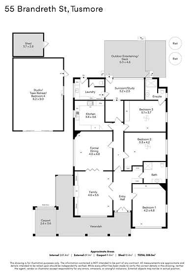 户型图 - 55 Brandreth Street, Tusmore, SA 5065