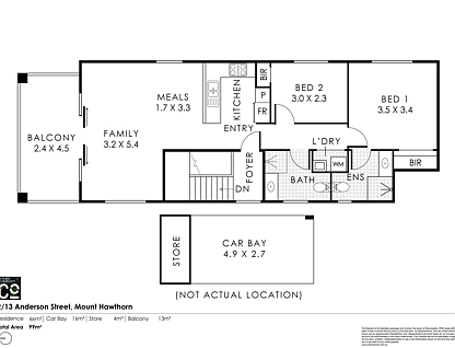 2/13 Anderson Street, Mount Hawthorn, Perth CBD, 2 Bedrooms, 2 Bathrooms, Apartment