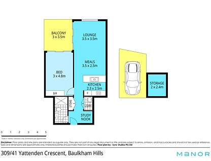 309/41 Yattenden Crescent, Baulkham Hills, The Hills, 1房, 1浴, Apartment