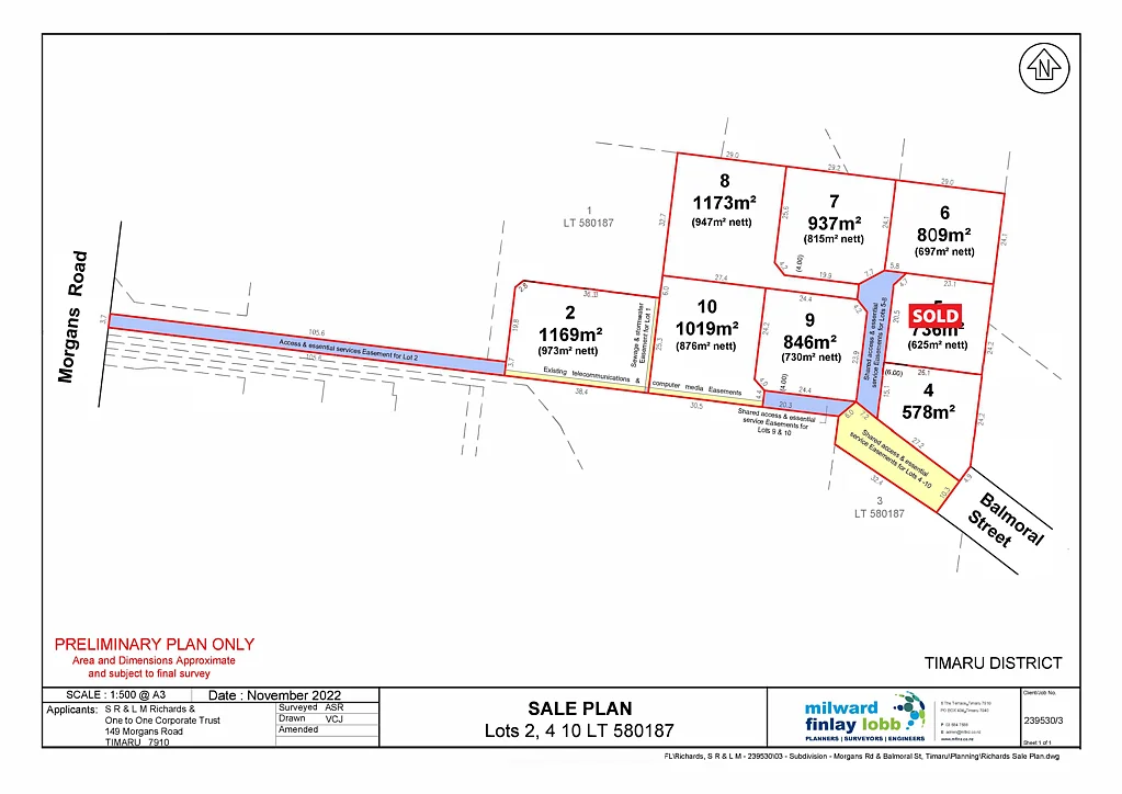 Marchwiel New Subdivision - Balmoral Street and Morgans Road