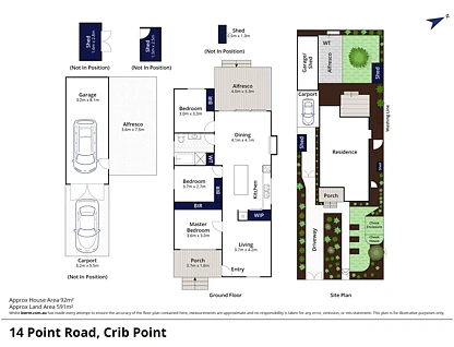 14 Point Road, Crib Point, VIC 3919, 3房, 1浴, House