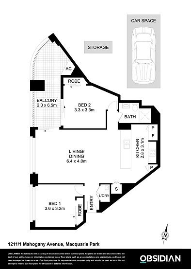 Address Withheld, Macquarie Park, NSW 2113, 2 rūma, 1 rūma horoi, Apartment
