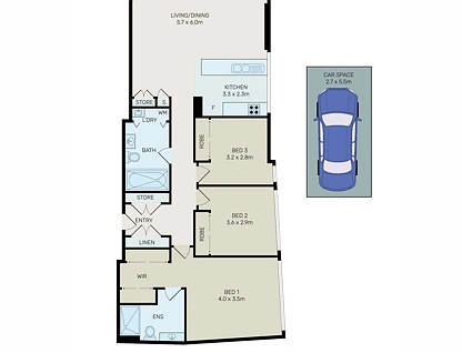 2703/718 George Street, Haymarket, Sydney CBD, 3 chambres, 2 salles de bain, Apartment