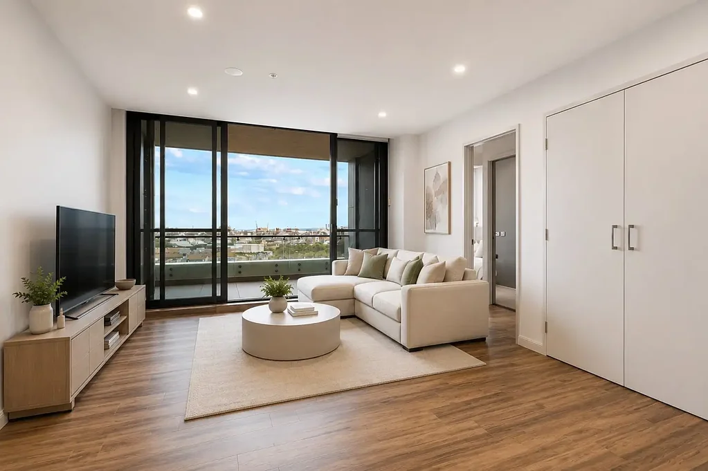 Bright apartment offering stunning views of Botany Bay and a