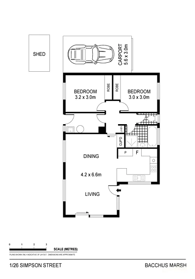 1/26 Simpson Street, Bacchus Marsh, VIC 3340, 2 slaapkamers, 1 badkamers, Unit