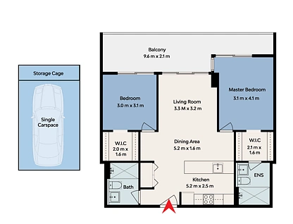 1202/10 Bishopsgate Street, Wickham, Newcastle, 2房, 2浴, Apartment