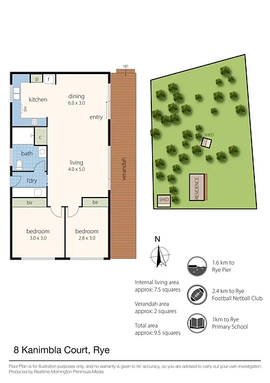 फ्लोर प्लान - 8 Kanimbla Court, Rye, VIC 3941