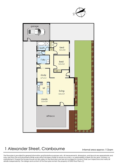 Plano ng Bahay - 1 Alexander Street, Cranbourne, VIC 3977