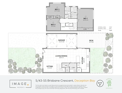 5/43-55 Brisbane Crescent, Deception Bay, Moreton Bay Region, 3部屋, 2バスルーム, Townhouse