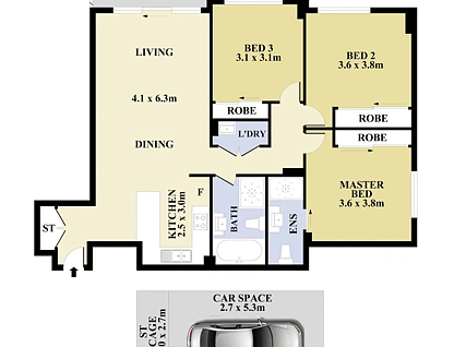 220B/1-7 Hawkesbury Road, Westmead, Parramatta (Northwest suburbs), 3房, 2浴, Apartment