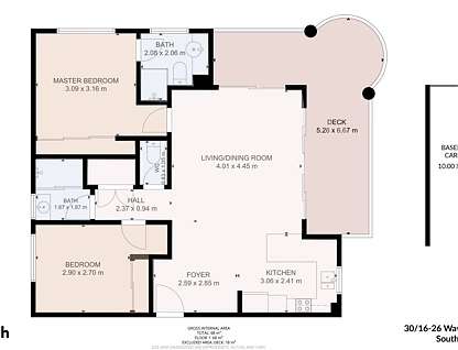 30/16-26 Waverley Street, Southport, Gold Coast, 2 ห้องนอน, 2 ห้องน้ำ, Apartment