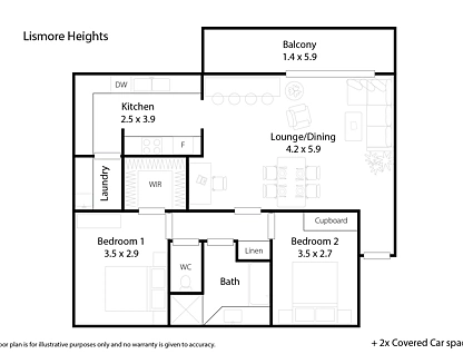 8/1 Gallagher Drive, Lismore Heights, North Coast, 2 कमरे, 1 बाथरूम, Apartment